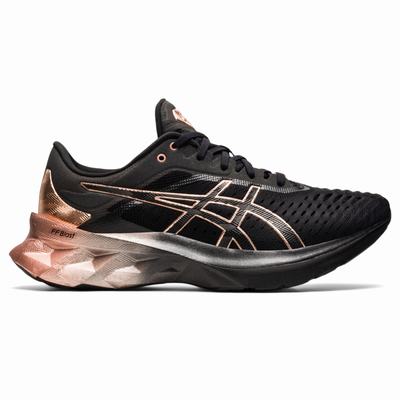 Asics Novablast Platinum - Naisten Juoksukengät - Mustat/Pinkki Kultaiset